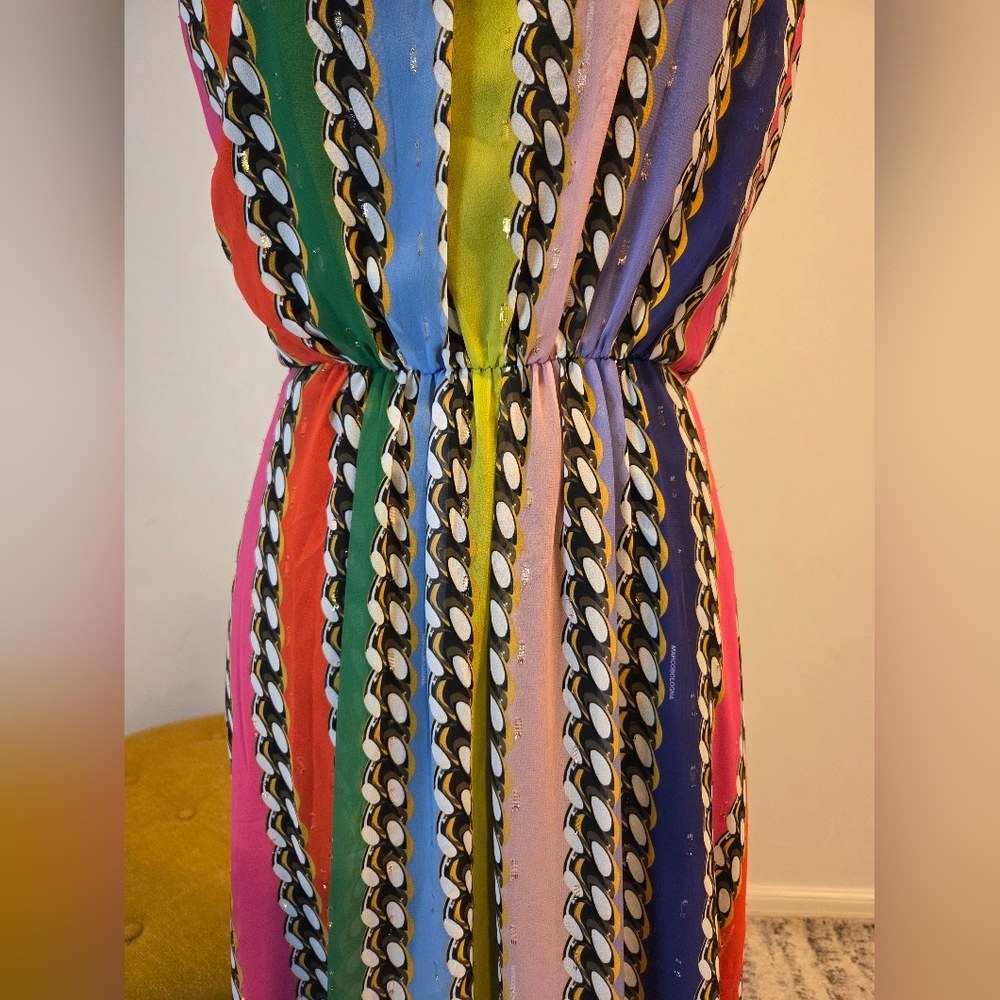Marco Bologna Multicolor Striped Sleeveless Maxi Dress, Size S/M - Picture 3 of 16